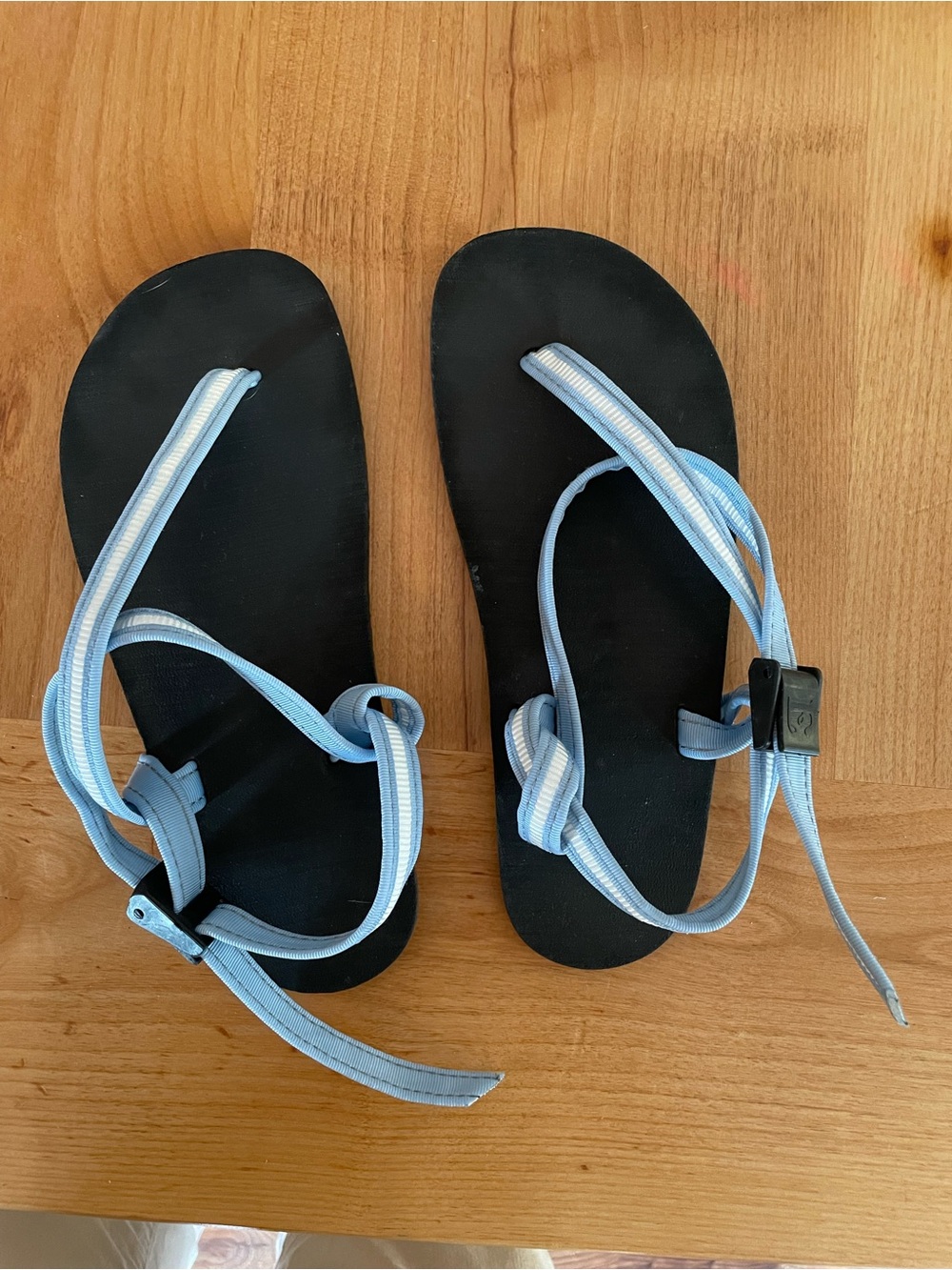 Black Sandals with Silver Straps — Women's Casual Slingback